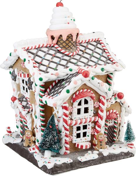 Kurt Adler JEL1101 - LED Lebkuchenhaus 35,6 cm, mehrfarbig